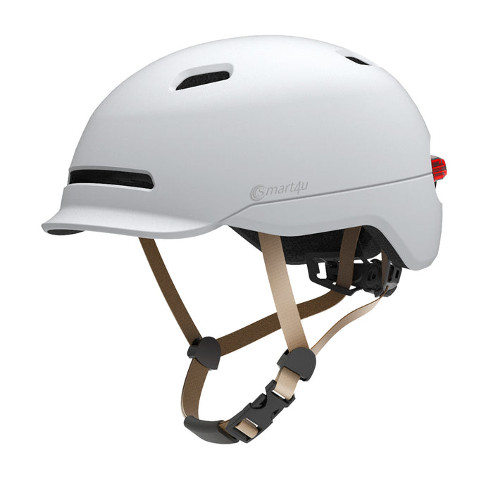Smart4U Safety Helmet with LED light - White