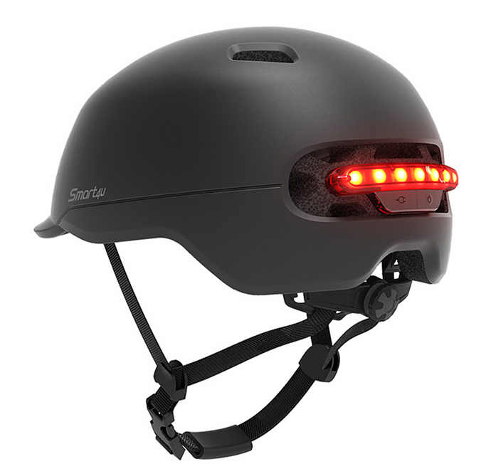 Smart4U Safety Helmet with LED light - Black